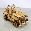 Card Holder StonKraft Wooden 3D Puzzle Military Jeep Easy to Assemble Desk Organizer Pen Stand