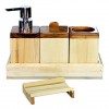Bath Home Accessories Handmade Natural Wood Soap Dishes Soap Holder Dispensers 