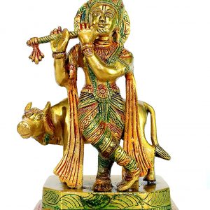 eSplanade - Lord Krishna Kishan Gopal Murti Idol Statue Sculpture - Brass -  29 - Multicolour : : Home