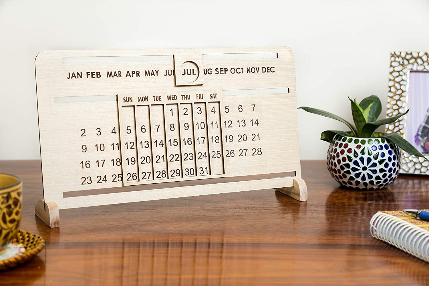 IVEI Sliding Perpetual Calendar/Perpetual Calendar/Wooden/Forever