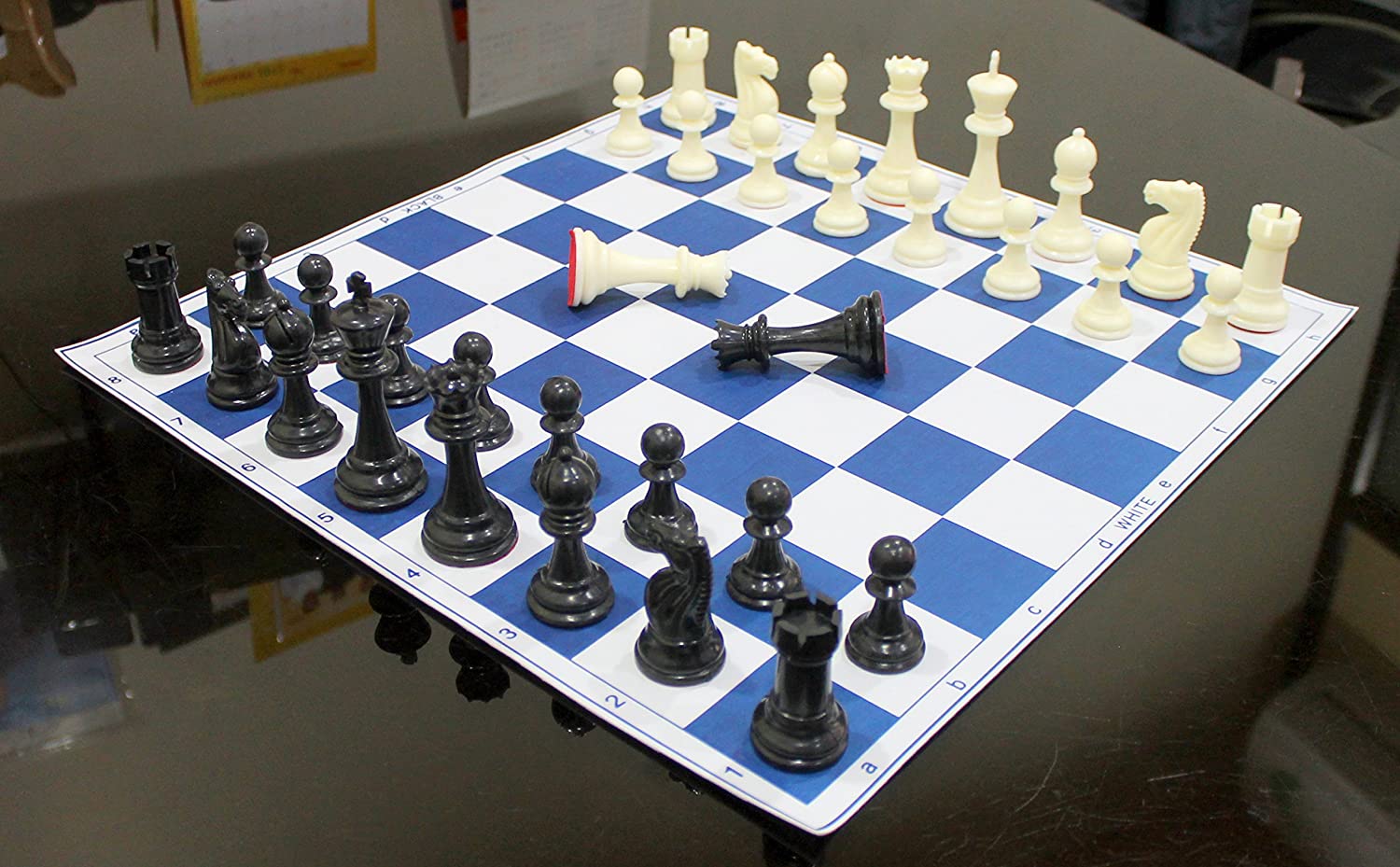 Analysis 12 Vinyl Chess Board - Blue