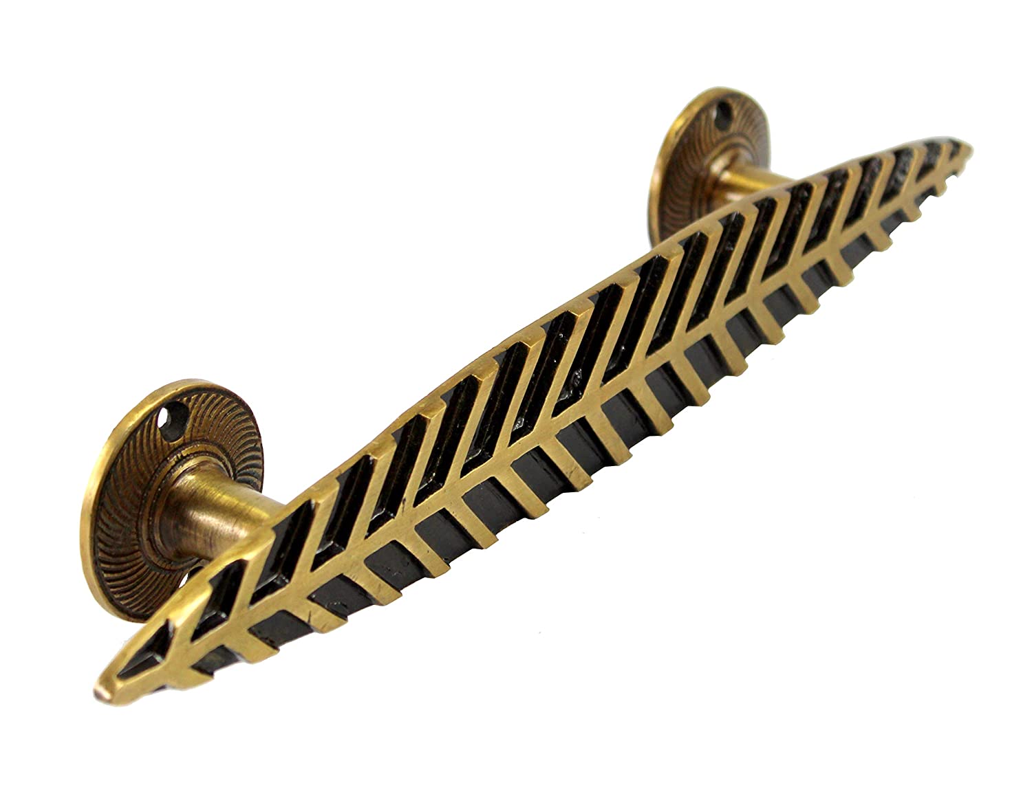 eSplanade - Designer Brass Leaf Door Handle - 12 inches, Home Decor, Door  Decor