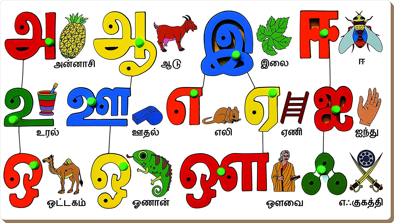 Little Genius Tamil Vowels with Object - StonKraft