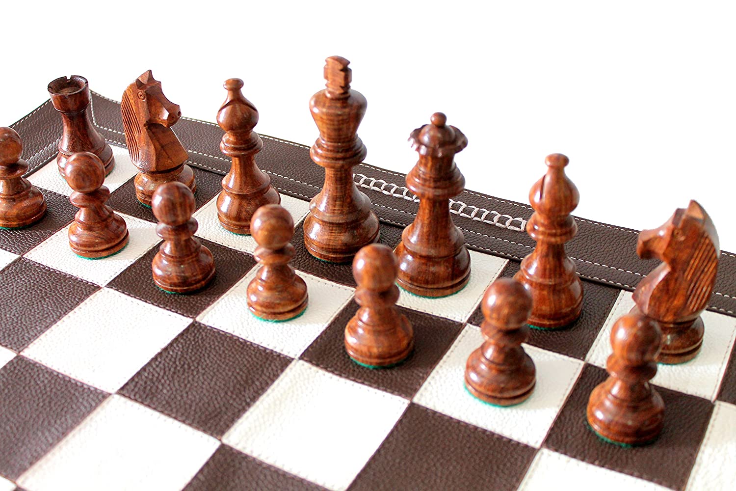  LIUHUI Crafted Chesspiece Tournament Roll-Up Chess Set