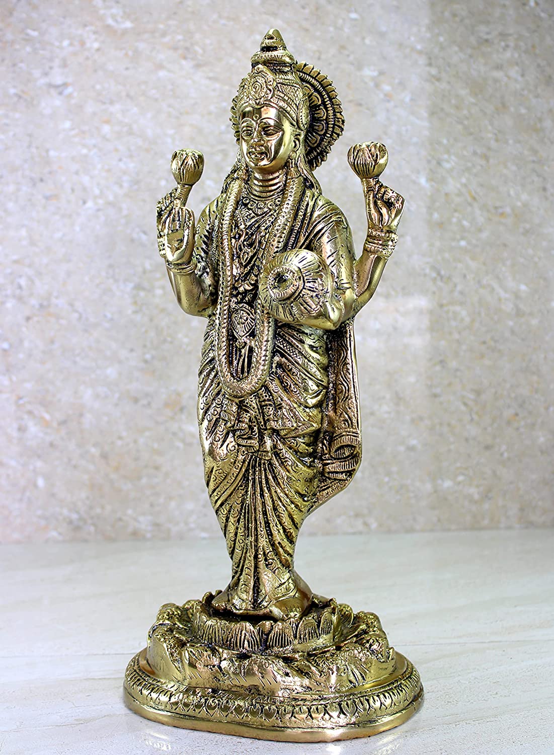 eSplanade Brass Lakshmi Idol - 15 inches ( Big Size) | Laxmi Goddess ...