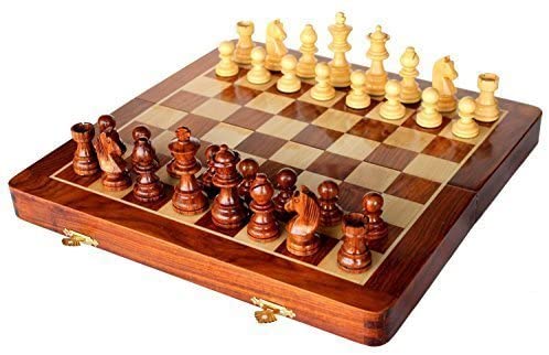 StonKraft 12b 3x 12b 3 Collectible Foldable Wooden Chess Game Board