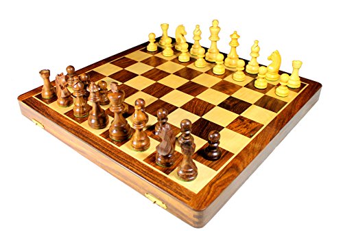 Folding Hand Crafted Wooden Chess Set 35CM x 35CM 