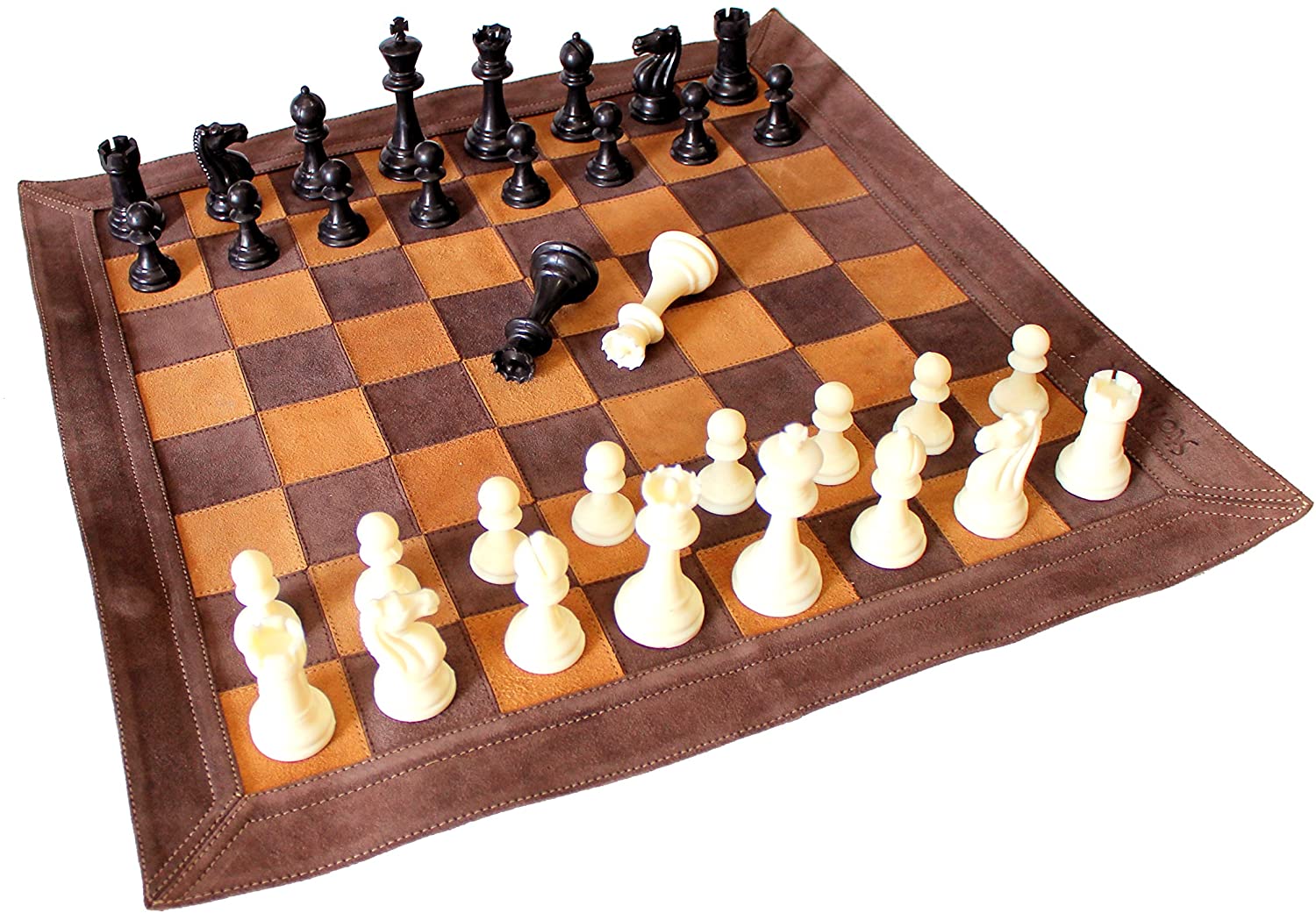 StonKraft Wooden Chess Game Board Set with Magnetic Wood Pieces, 12 X 12  Inch