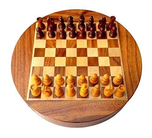 StonKraft Wooden Chess Game Board Set with Magnetic Wood Pieces, 12 X 12  Inch