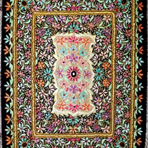 Zardozi Jewel Carpet Wall Hangings - Embroidered Tapestry Zardosi 