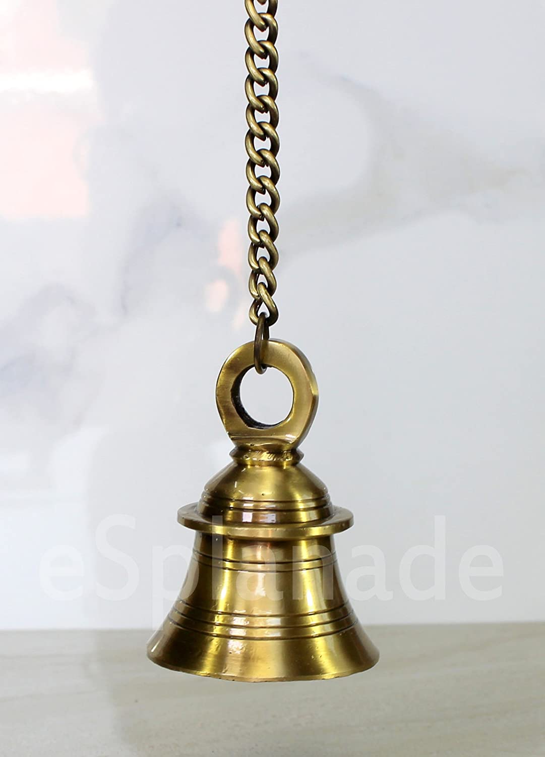 Brass Hanging Bell With Chain