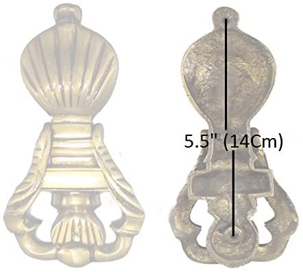 eSplanade Imperial Georgian Colonial Style Anchor Angle Guardian Brass Door Knockers Anchor Golden