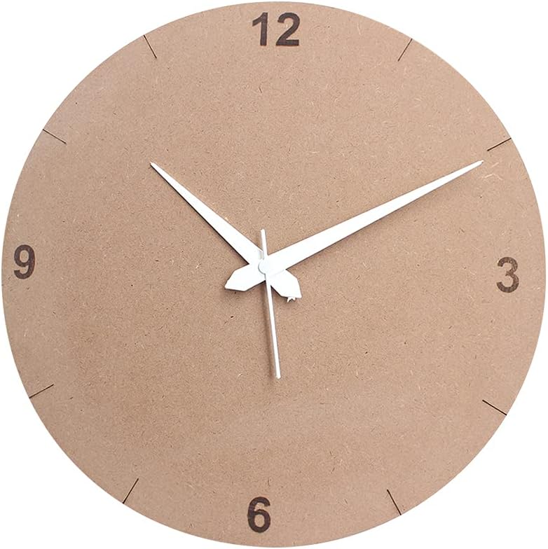 IVEI DIY Clock MDF Clock Wooden Craft - MDF Round Clock Cutout - Plain MDF Blank Wall Clock for Painting Wood Sheet Craft, Decoupage, Resin Art Work & Decoration (Round)