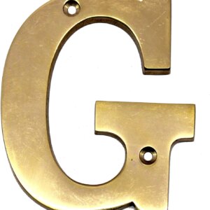 esplanade Brass House Hotel Door Name - Wall Door Plaque Alphabet Letter "G" - 4" Inches