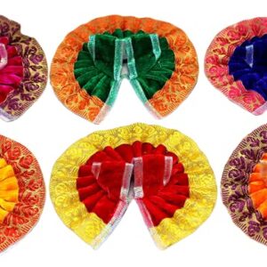 eSplanade Ladoo Gopal Poshak | God Dress | Bhagwaan Ki Poshaak | Dev Vastra - (Set of 6) (Size 2)