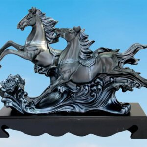 eSplanade Resin Running Horse Sculpture or Showpiece - 15 inches | Home Decor