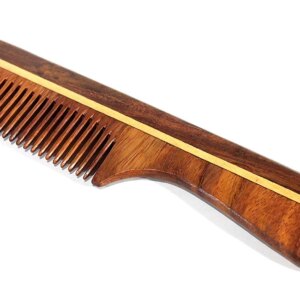 eSplanade Wooden Comb for Men & Women - Natural Shisham Wood Handmade Hair, Beard, Moustache Comb