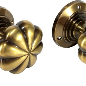 eSplanade - Pair of Door Knobs | Decorative Door Knobs| Door Decor | Fancy Door Knobs | Door Pulls (Brass Knob Pair)