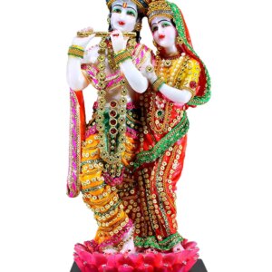 eSplanade Resin Radha Krishna on Sofa Murti Idol Statue Sculpture (16 Inches)