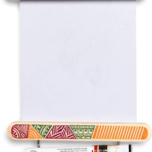 IVEI utility fridge magnet with a dry erase board and geometric pattern wooden frame - budget gifts - unique ideas - whiteboard