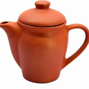 KLEO Terracotta Clay Water Jug Earthenware Pot Kettle - Brick Red - 750 ml - 9.5" Inches (Height)