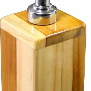 KLEO Wooden Soap Dispenser - Made of Genuine Indian Wood - Luxury Bathroom Accessories Bath Set (Square Multi)