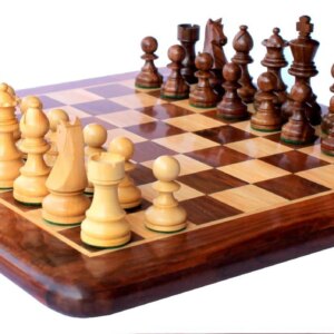 15" X 15? Collectible Acacia Wood Chess Game Board Set Wood Crafted Pieces, Best Gift for Birthday and Christmas.