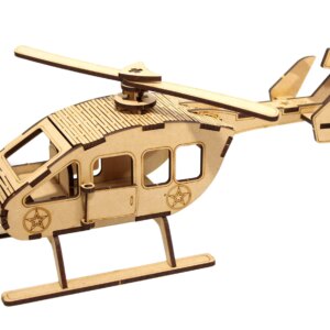 StonKraft Wooden 3D Puzzle Helicopter - Home Decor, Construction Toy, Modeling Kit, School Project - Easy to Assemble