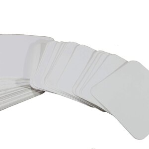 eSplanade Disposable Paper Coasters - Use and Throw Reversible Paper Coasters - Set of 100 - White