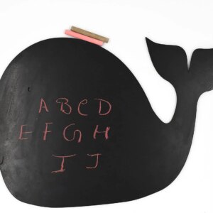 IVEI Whale Black Board/Chalkboard/Slate Board-Kids Room décor- School Utility-Learn with Fun