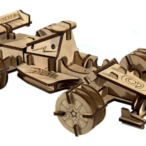 StonKraft 3D Wooden Puzzle Racing Car Formula 1 - Wooden, DIY, Build your own, Construction Toy, Modeling Kit | MDF Toys Car