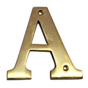 eSplanade Brass House Hotel Door Name Alphabets - Wall Door Plaque Alphabet Letter - Golden - 4" Inches ("A" Alphabet - 4") ("A" Alphabet - 4")