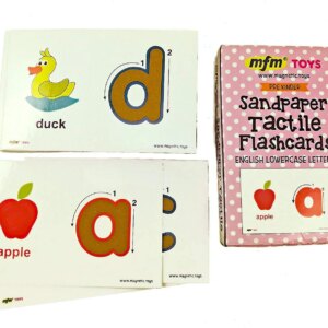 MFM TOYS Sandpaper Tactile English Letters Flashcards (Lowercase)