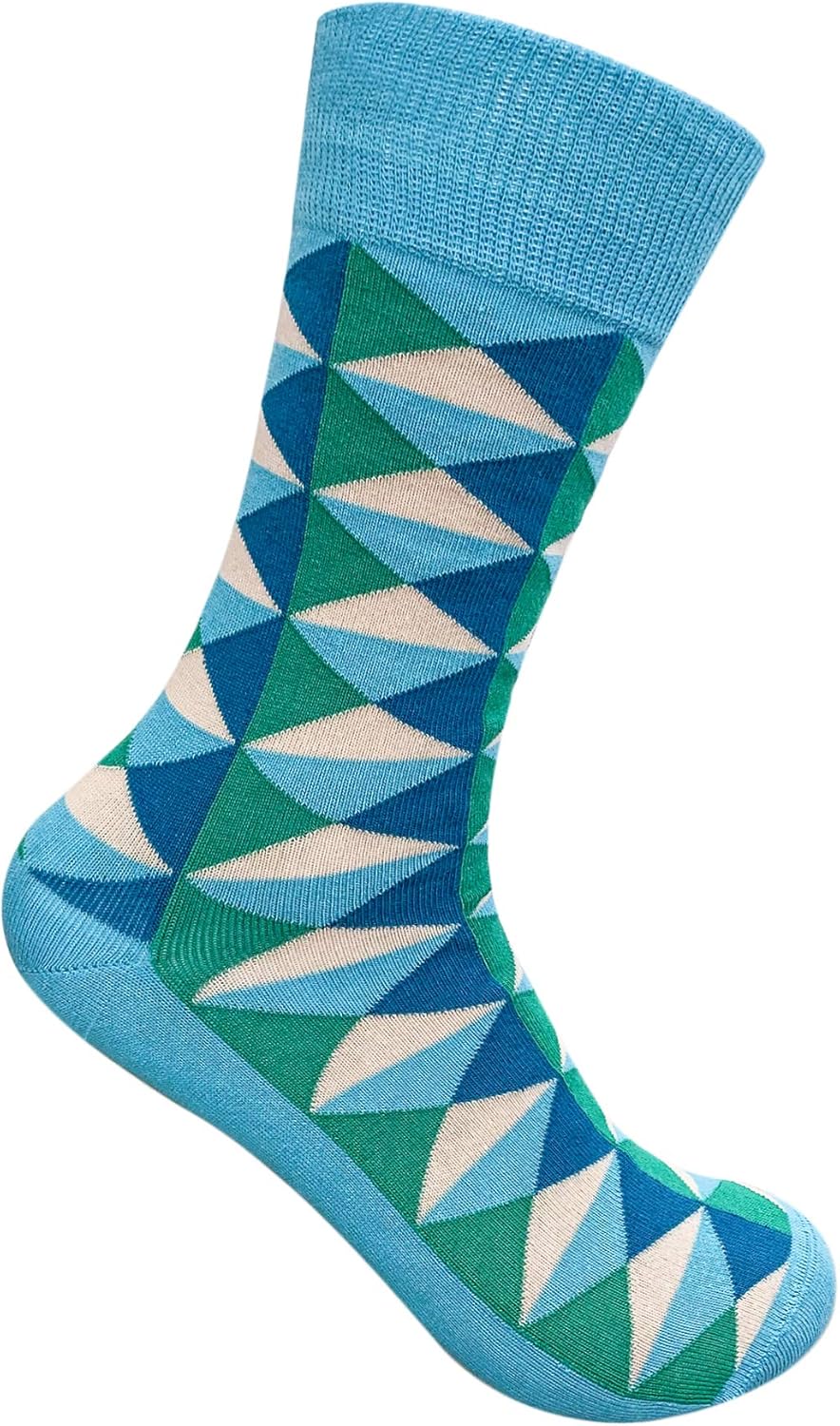 Mint & Oak Men's Cotton Crew Length Socks Combed Printed & Colourful Casual Printed Calf Sock, Odour Free - Office/Party/Wedding - Set of 1