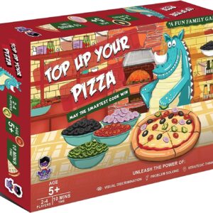 Pizza Games for Kids Ages 5-8, Unique Pizza Party Games, Cool Smart Learning Games Gifts for Boys and Girls, Fun Pretend Play Family Travel Games, Yuka Champs Educational Strategy Board Games