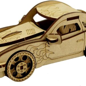 StonKraft 3D Wooden Puzzle Car - Wooden, DIY Kit, Build Your own, Construction Toy, Modeling Kit | MDF Toys Car