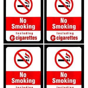 eSplanade NO SMOKING No eCigarettes | No vaping Sign Sticker Decal - Easy to Mount Weather Resistant Long Lasting Ink (Size 6" x 8")