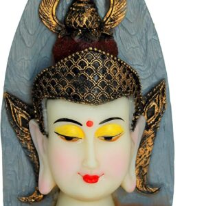 eSplanade Resin Buddha Showpiece | Home Decor | Idol Statue Figurine Murti | Tibetan Buddhist Statue (Multicolour)