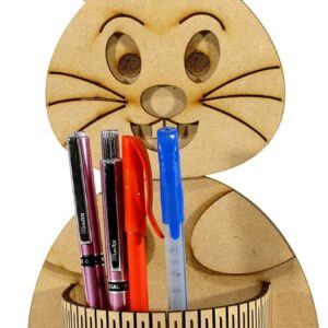 eSplanade DIY Wooden 3D Puzzle Rabbit - Desk Organizer, Pen Stand - Easy to Assemble