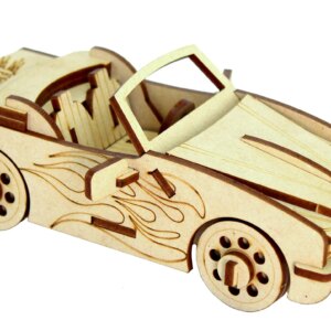 StonKraft 3D Wooden Puzzle Car - Wooden, DIY Kit, Build Your own, Construction Toy, Modeling Kit | MDF Toys Car