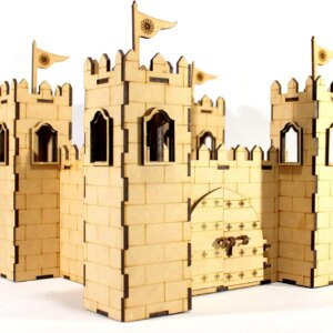 StonKraft Wooden 3D Puzzle Castle Fort Mini House Construction Modeling Kit - to Assemble