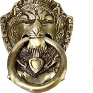 eSplanade Vzn277 Lion Mouth Door Knocker Design, Yellow