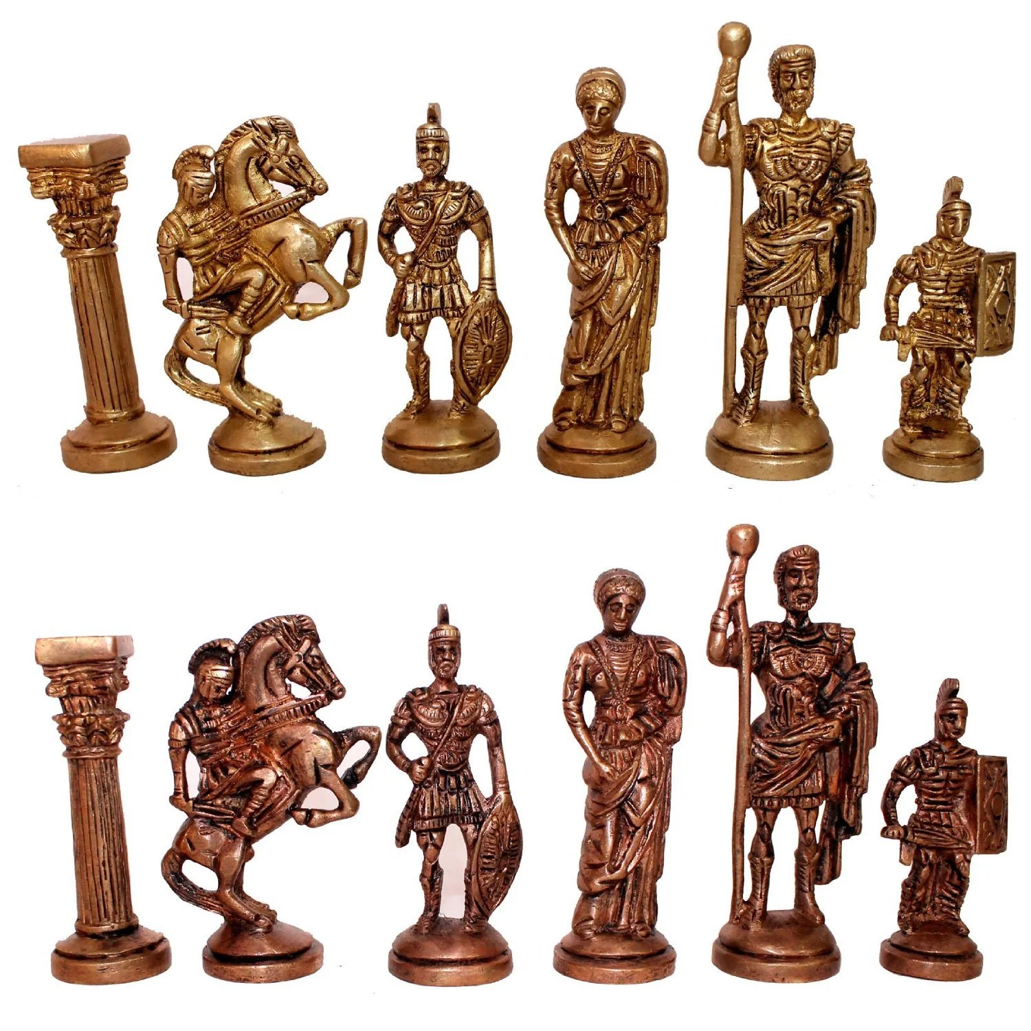 Hand Made Brass Chess Pieces Set unique collection