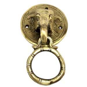 eSplanade Horse Rabbit Reindeer Elephant Brass Door Knockers | Door Decor Accessories | Brass Gate Knockers (Elephant)