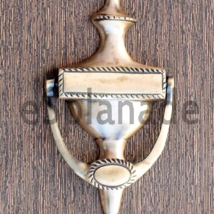 eSplanade Colonial Style Brass Door Knocker, Yellow