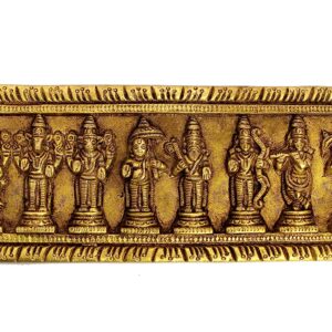 ESPLANADE - Brass Vishnu Dashavatar Dashavatara Dasavatharam Idol Sculpture Figurine Engraved Showpiece - Ten Incarnations Avtars of Lord Vishnu - Golden - 13" Inches