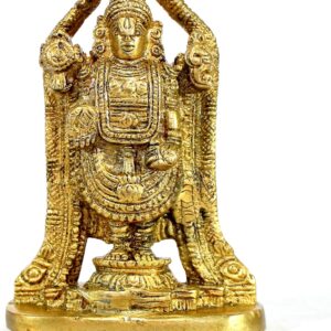 Esplanade - Brass Balaji Venkatesh Tirupati Statue (4.75", Standard, Golden)