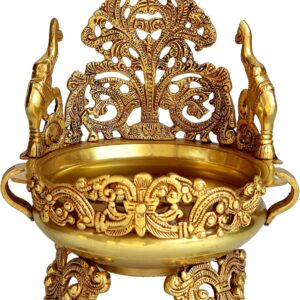 eSplanade - Ethnic Design Decorative Brass Urli Traditional Bowl Showpiece | Home Decor |