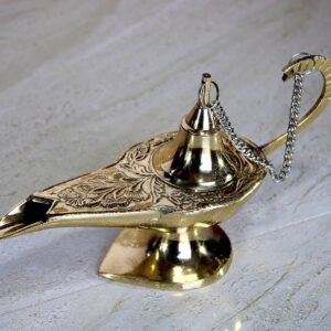 eSplanade - Alladin Lamp in Brass | Alladin & Genie Lamp | Novelty item | Classic Vintage Collectible Lamp - Home Office Table Decoration & Gift