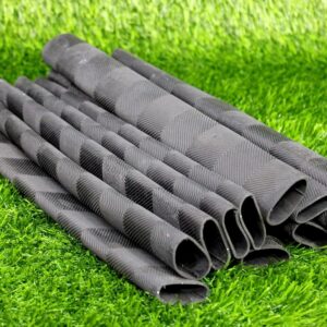 StonKraft - Turbo Cricket Bat Grips | Comfortable Fit Super Soft Rubber Bat Grips - Bat Sleeve - 12 Pieces Set - Black